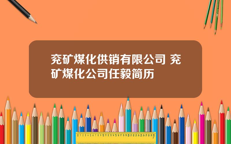 兖矿煤化供销有限公司 兖矿煤化公司任毅简历